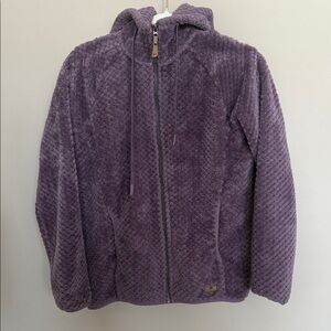 ZeroXposur Purple Textured Zip-Up Hoodie Size S